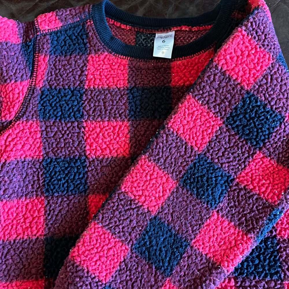 Carters Red and Black Buffalo Check Sweater